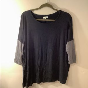 Black shirt with grey sleeves